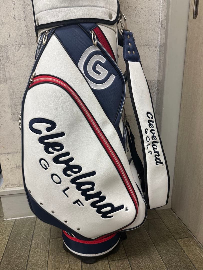 Cleveland Golf キャディバッグ ホワイト/ネイビー/レッド