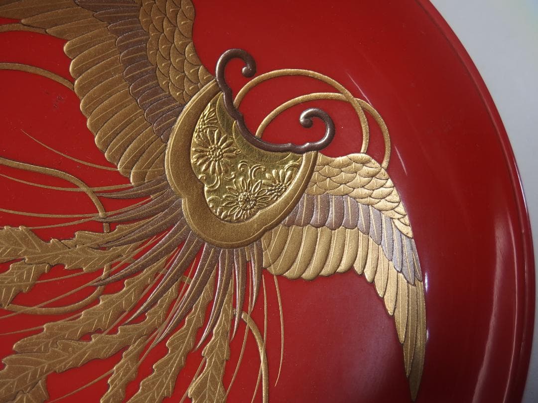 時代蒔絵鳳凰図盃一対/隠れ蓑/宝尽くし/吉祥紋/酒盃/加賀蒔絵