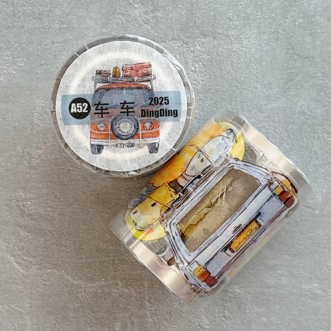 DingDing文创《车车》海外マスキングテープ マステ 【2733】