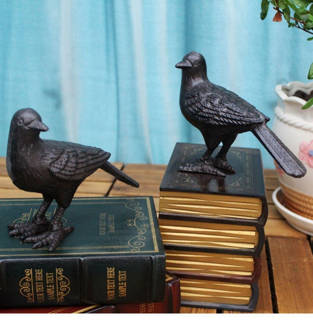 鉄器 小鳥 庭リビングテレビ棚 ワイン棚 玄関 本棚 装飾品 工芸品 置物