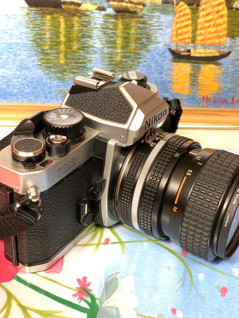 ニコン FM2 シルバー 70mm 単焦点レンズ