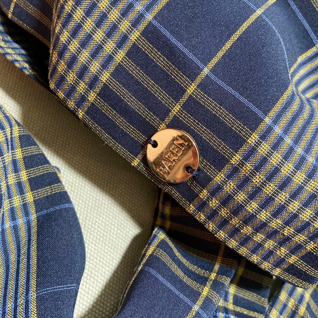 ウィッグ・エクステ SCARF HAT (M) Checked-Navy SCH007 BAREN