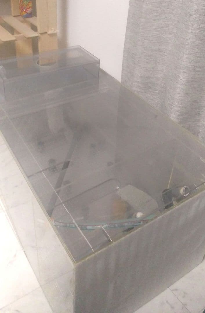 アクリル1200オーバーフロー水槽セット 4面ブラック