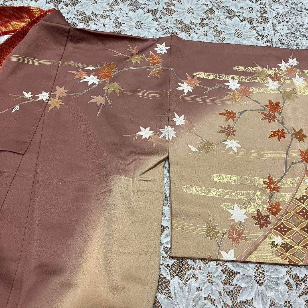 松竹梅柄２点！総柄訪問着&本金箔袋帯