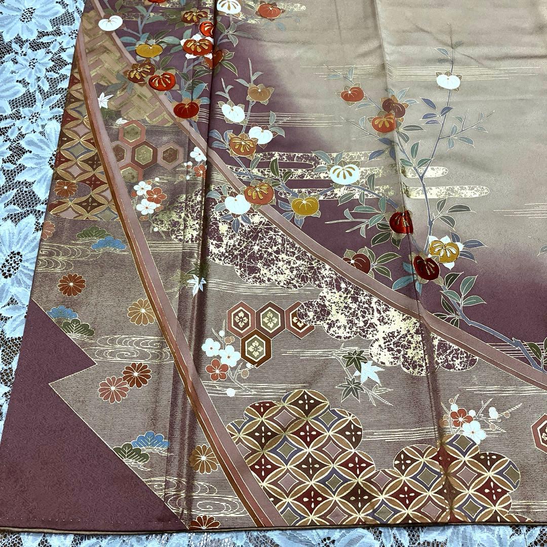 松竹梅柄２点！総柄訪問着&本金箔袋帯