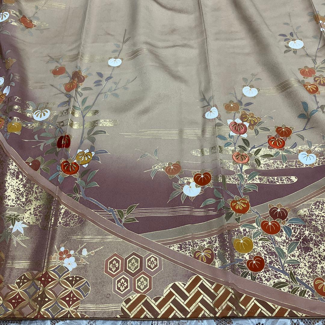 松竹梅柄２点！総柄訪問着&本金箔袋帯