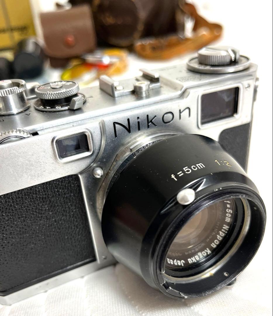 Nikon S2 フィルムカメラ レザーケース付き　後期