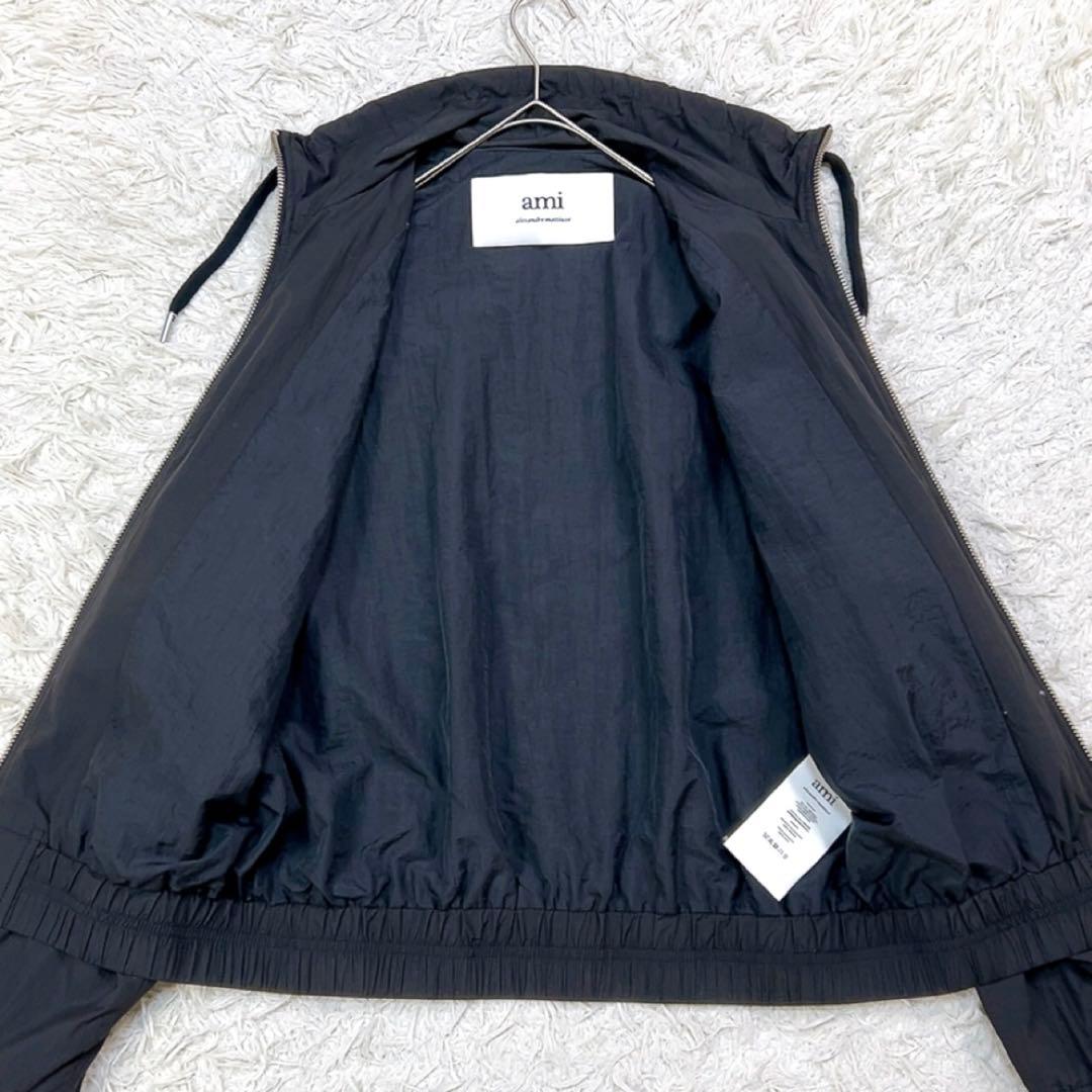 【極美品】ami アミパリス ナイロン ジャケット ブルゾン XS ブラック 黒