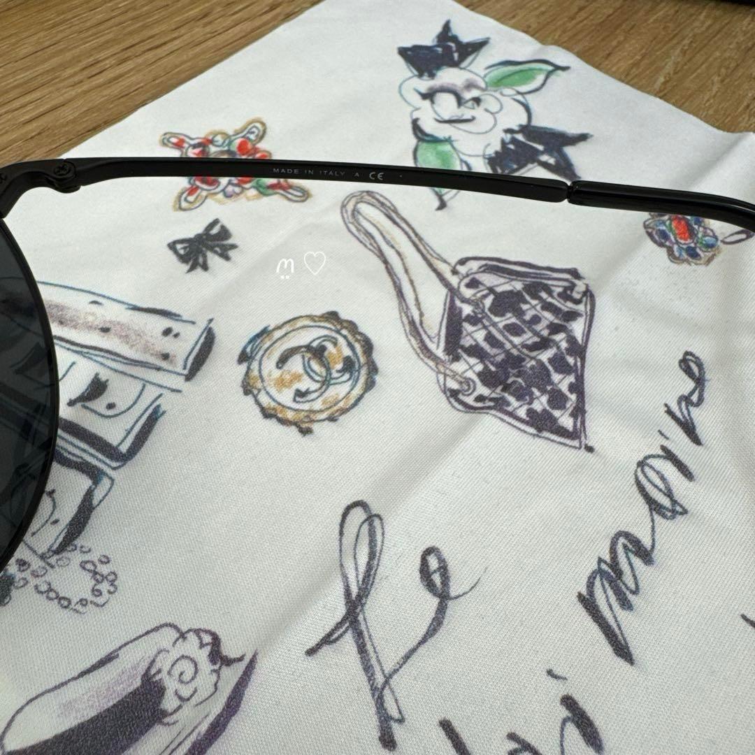 CHANEL　シャネル　パールサングラス　ココマーク　アイウェア　ブラック