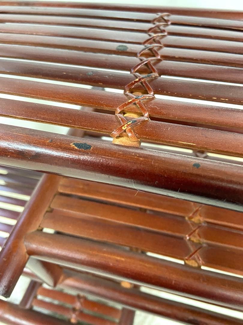 八角型飾り棚　茶器棚　珍品収納　コレクション棚　竹工芸　茶道具　アンティーク