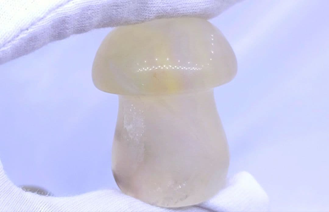 イエロー フローライト　きのこ　3点セット　キャンディ　幸運　長寿　再生