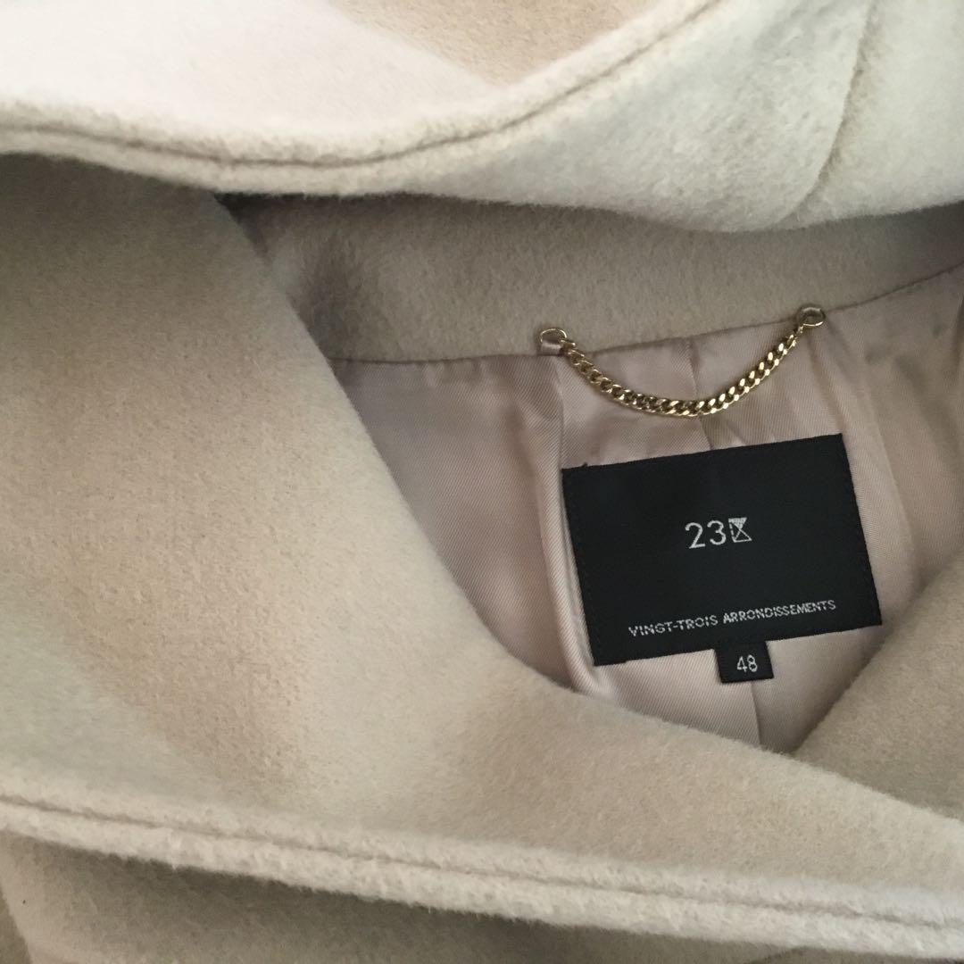 23区 ベージュ ウールコート サイズ48