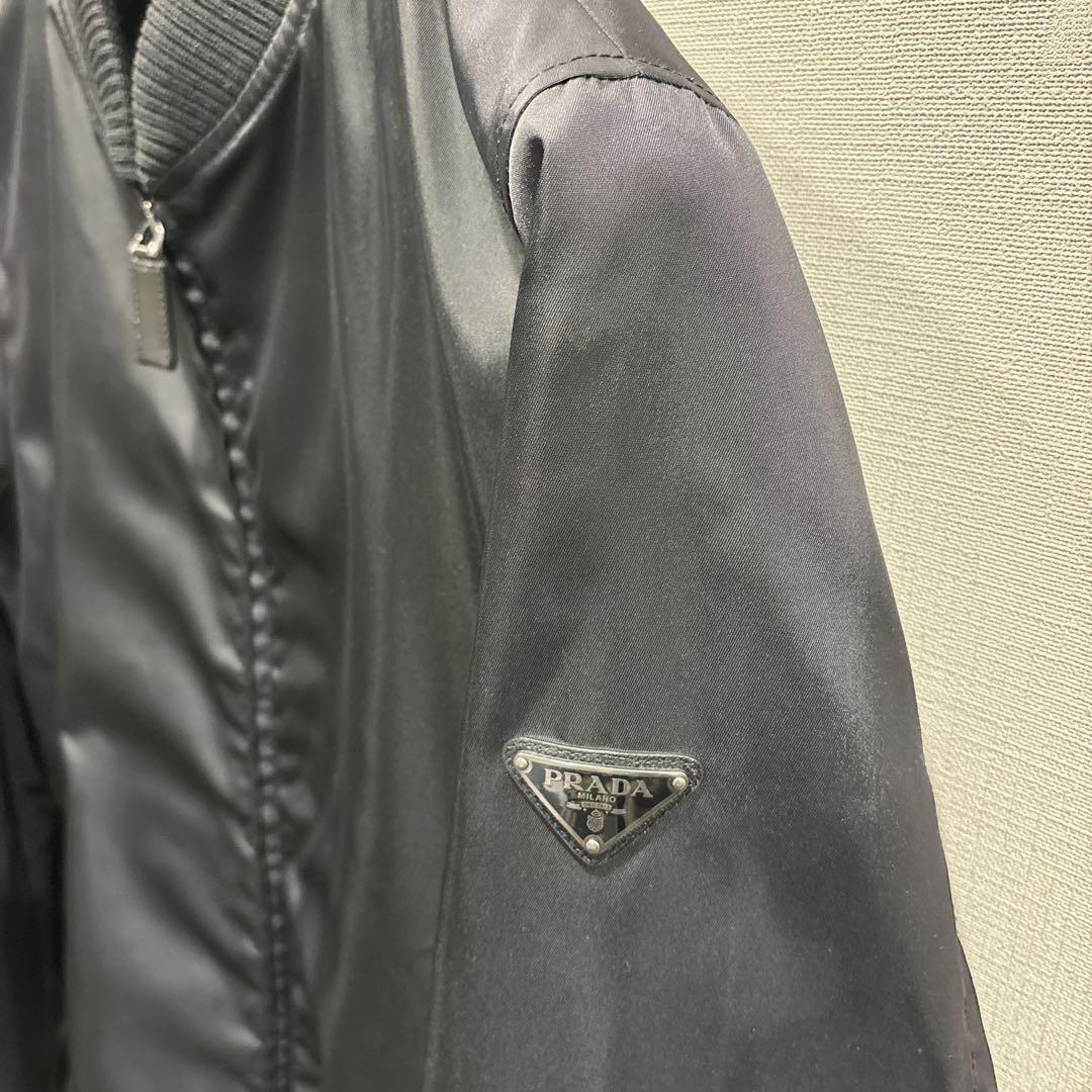 PRADA プラダ ナイロン ボンバージャケット ブラック　三角ロゴ