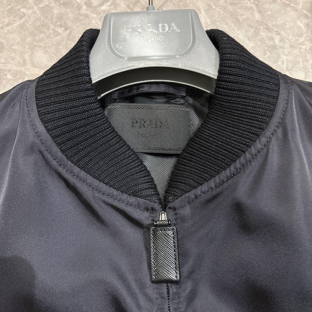 PRADA プラダ ナイロン ボンバージャケット ブラック　三角ロゴ