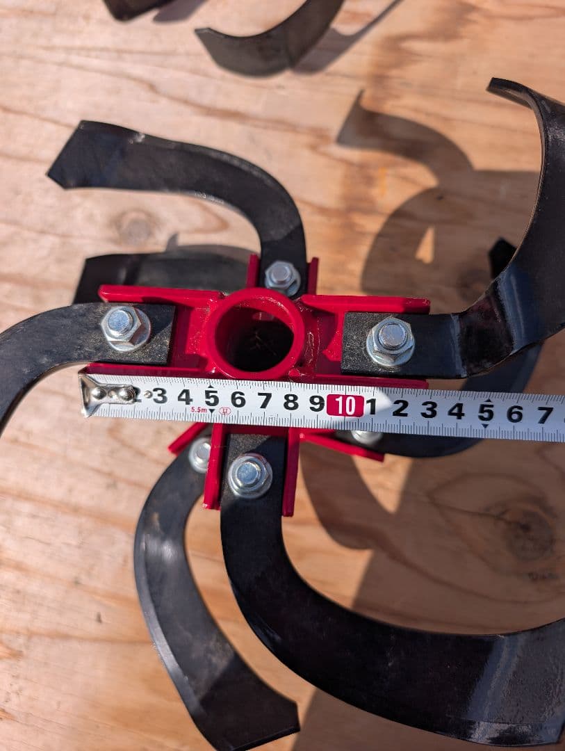 耕運機 管理機　耕運軸　耕運爪2個セット　画像現状