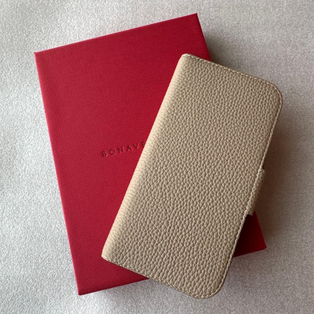 BONAVENTURA スタンドダイアリーケース　シュリンクレザー　グレージュ