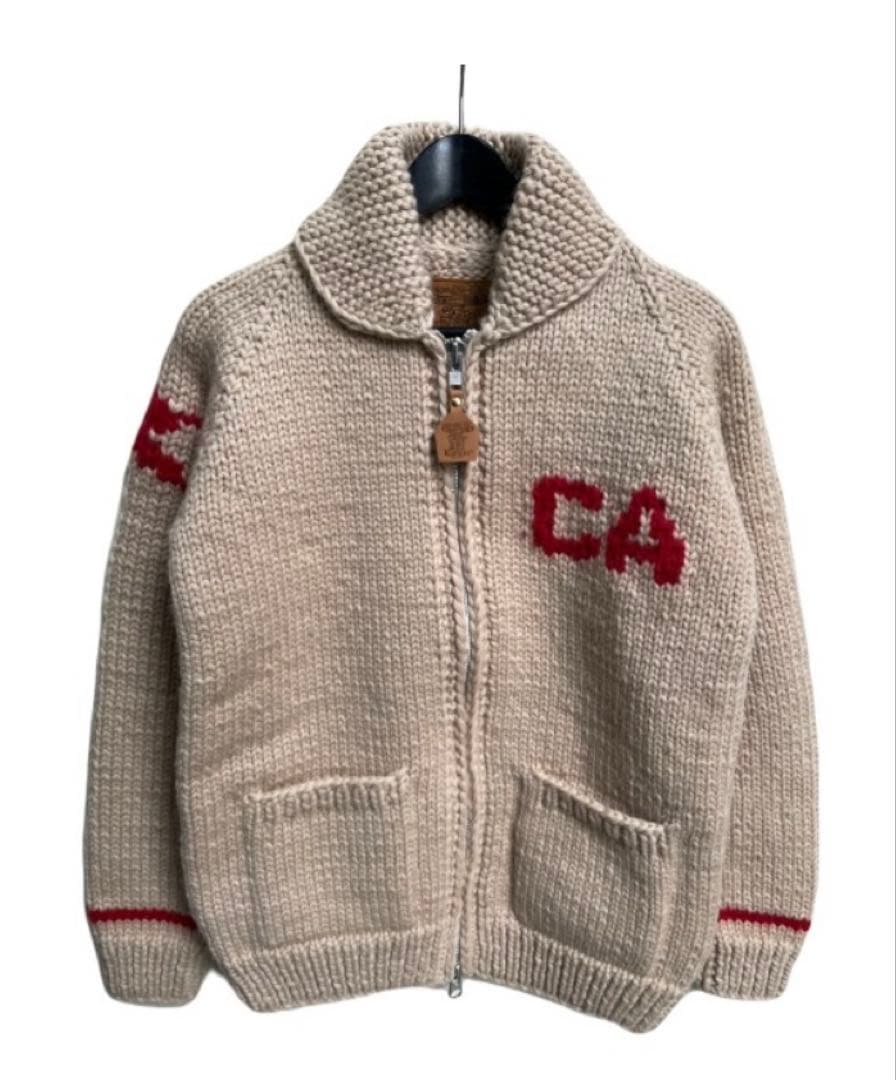 ぼさぼさ様KANATA/カナタカウチン　カリフォルニア州旗モデルB　beige