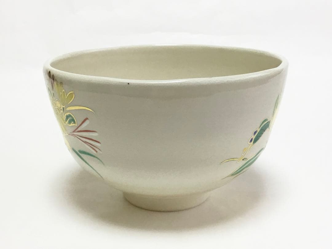茶道具 古物品 茶碗 四季の花 宮川 香雲 木箱入
