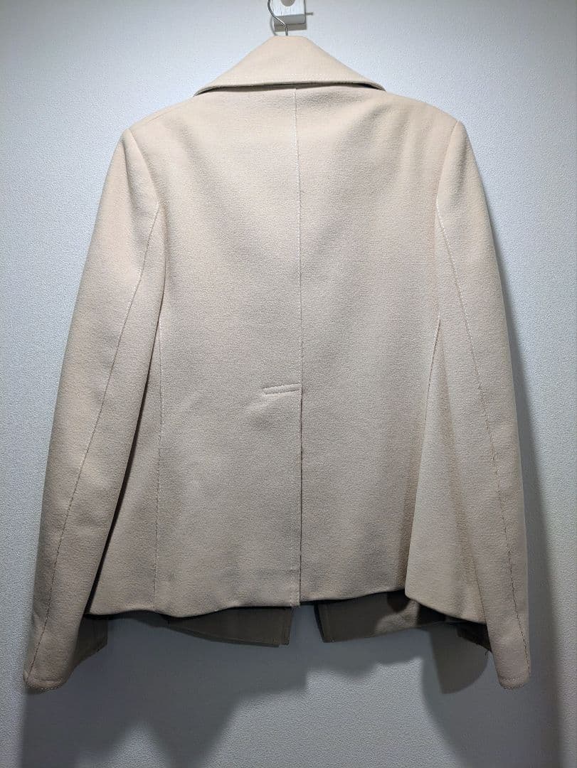 GUCCI オフホワイト ウール　ピーコート 40