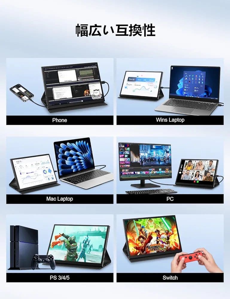 ✨新品✨モバイルモニター 10.5インチ 小型モニター FHD1280P ゲーム