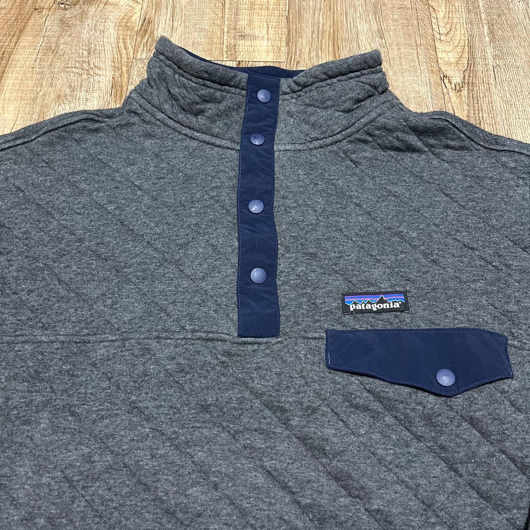 パタゴニア コットン キルト スナップT グレー Lサイズ