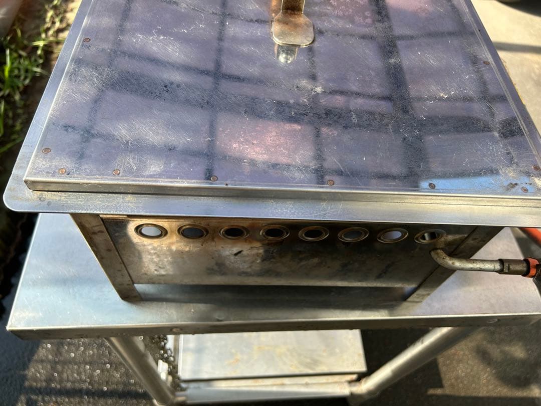 業務用　中古　卓上プロパンどて焼　鉄板焼　餃子焼き機