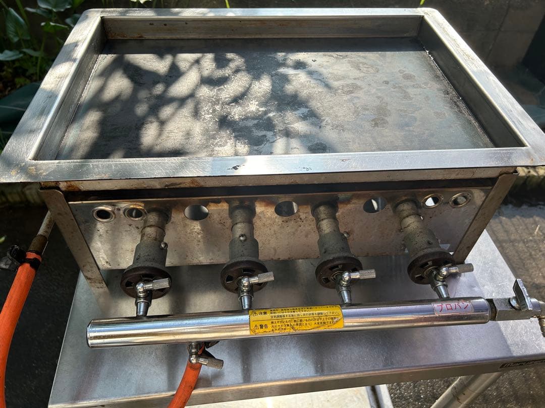 業務用　中古　卓上プロパンどて焼　鉄板焼　餃子焼き機