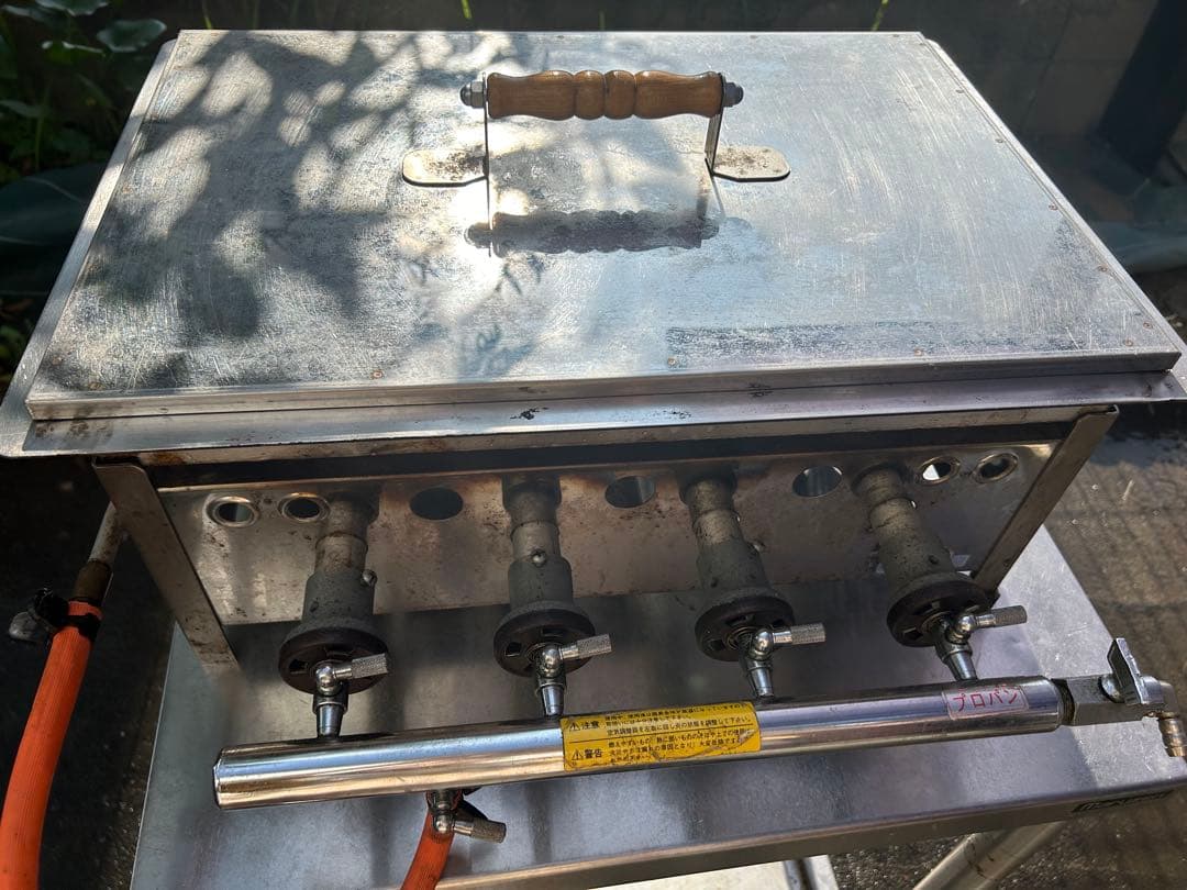 業務用　中古　卓上プロパンどて焼　鉄板焼　餃子焼き機