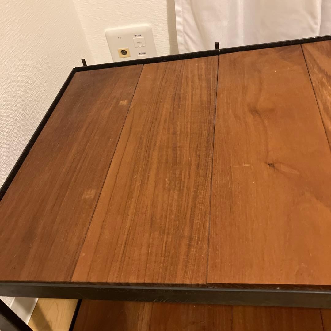 無相創 アイアンxウォルナット テレビ台/古道具クウネルシャビー棚ラック