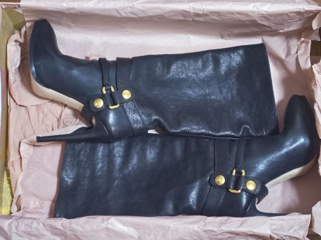 SALE★定価150,000円★MIU MIU★黒ブーツ★牛革