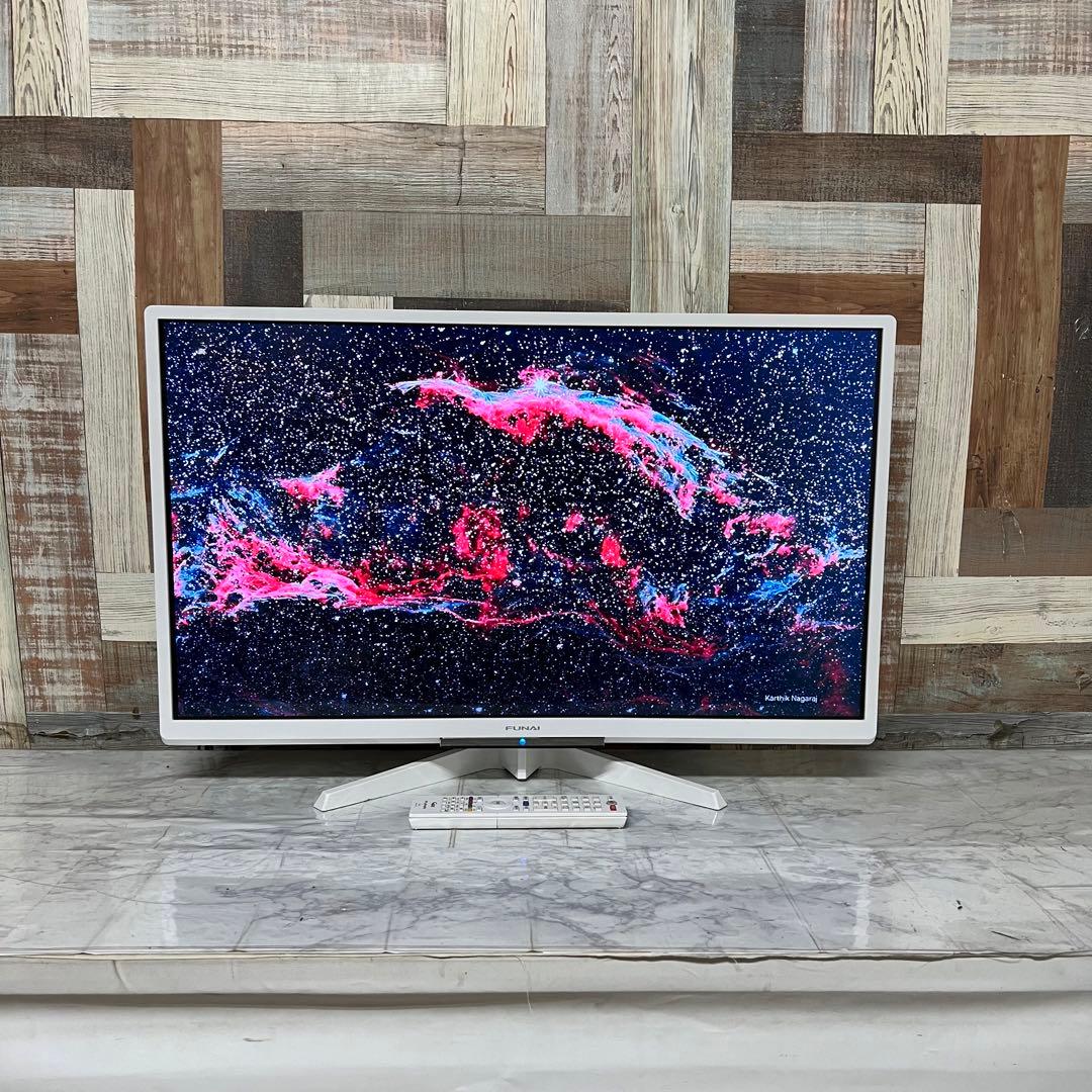 即日受渡❣️全国送料込3年前購入フナイ32型録画機能内蔵液晶テレビホワイトモデル