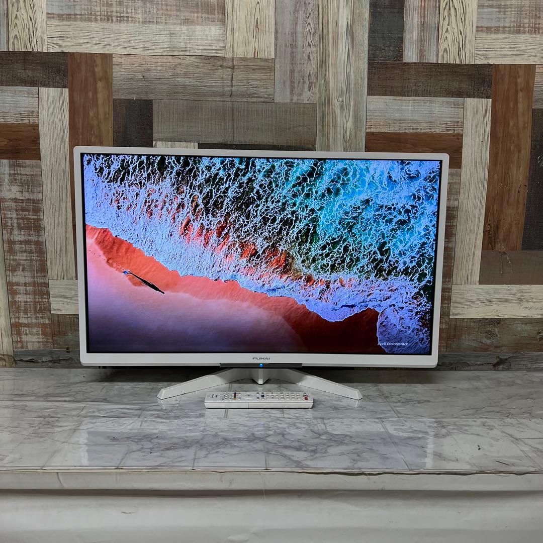 即日受渡❣️全国送料込3年前購入フナイ32型録画機能内蔵液晶テレビホワイトモデル
