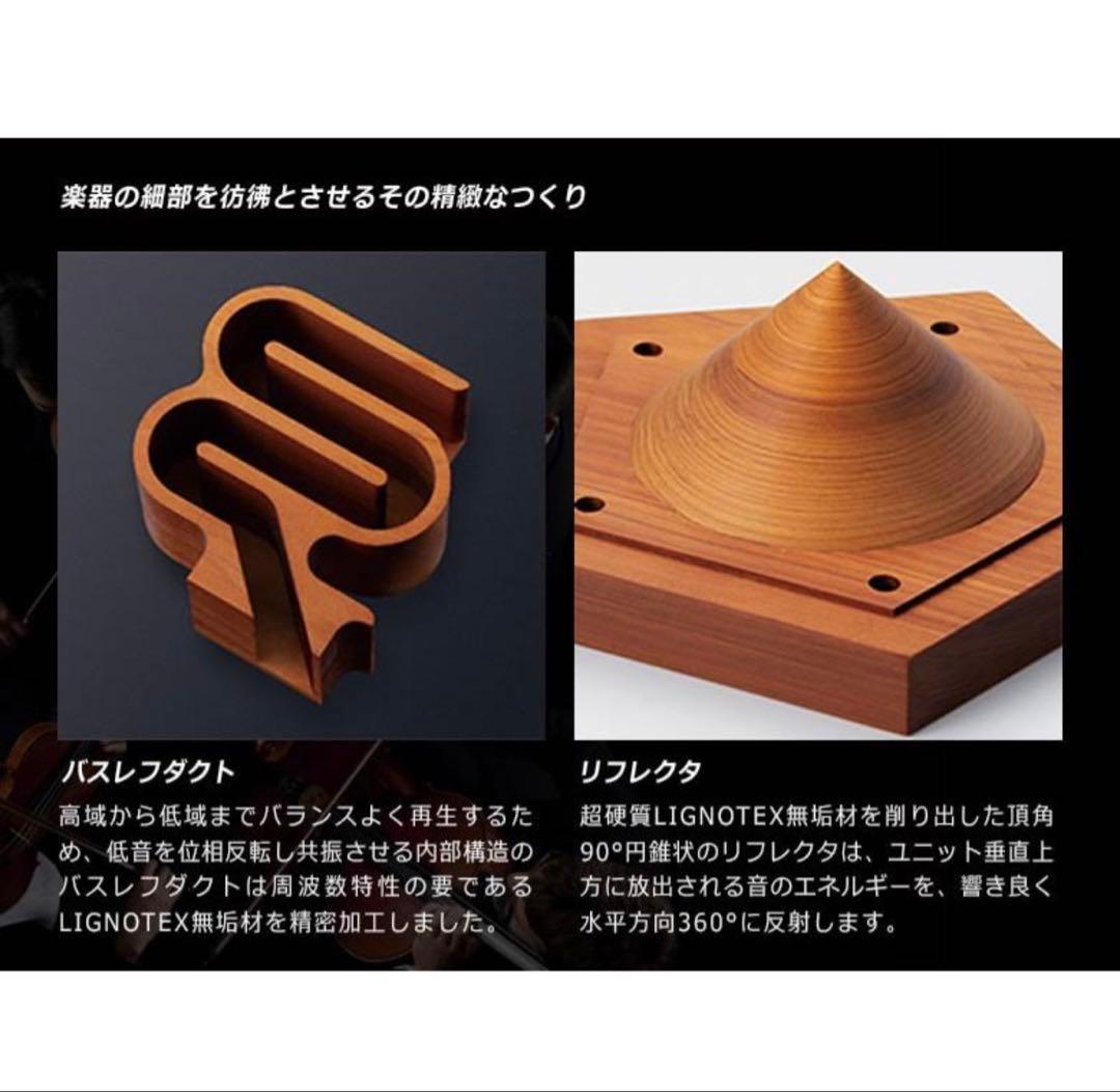 LIGNOaudio SP-50SS 無指向性スピーカー 360° 木製