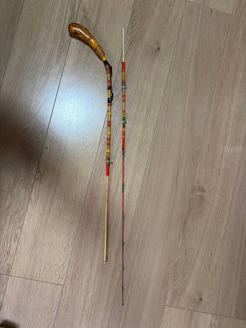 名竿　涸沼竿　茨城　 ハンドメイド 竹竿 和竿　未使用　一点もの　和竿工房吉田