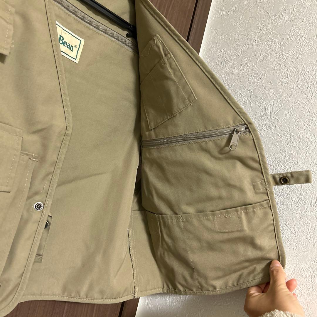 【ヴィンテージ】80s L.L.Bean ベージュ フィッシングドアベスト　古着