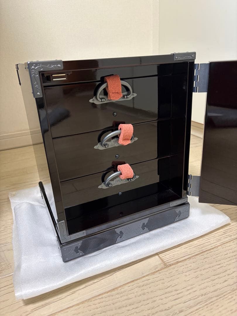 期間限定！　新品未使用　仙台箪笥 牡丹金具 欅産業 船箪笥 小タンス 漆塗り