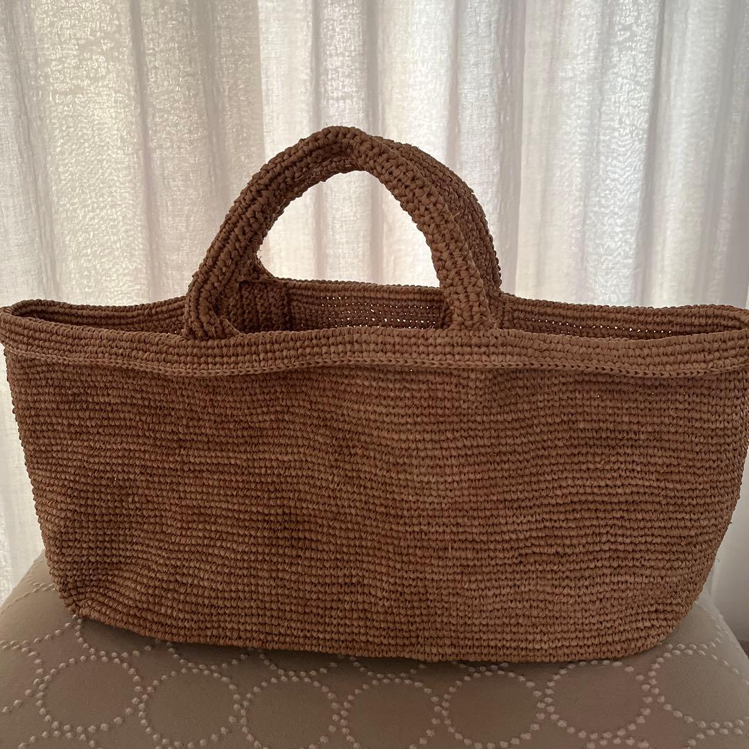 【美品】Plantation かごバッグ ベージュ ナチュラル