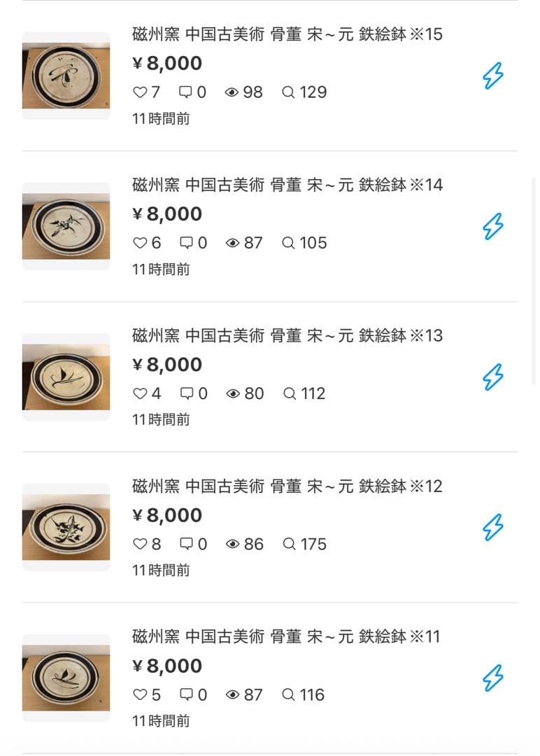 【ひとしさま専用おまとめ15品】磁州窯 中国古美術 骨董 宋~元 鉄絵鉢