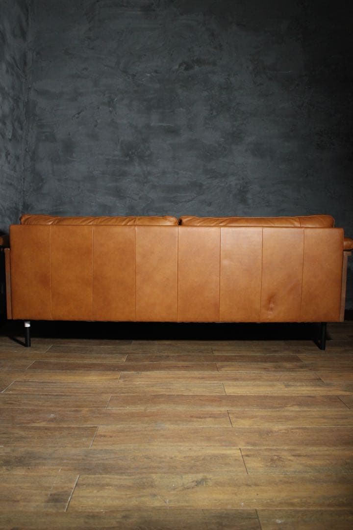 首都圏送無料〜ANV001 本革　3人がけ＋オットマン＋チェア　ソファセット