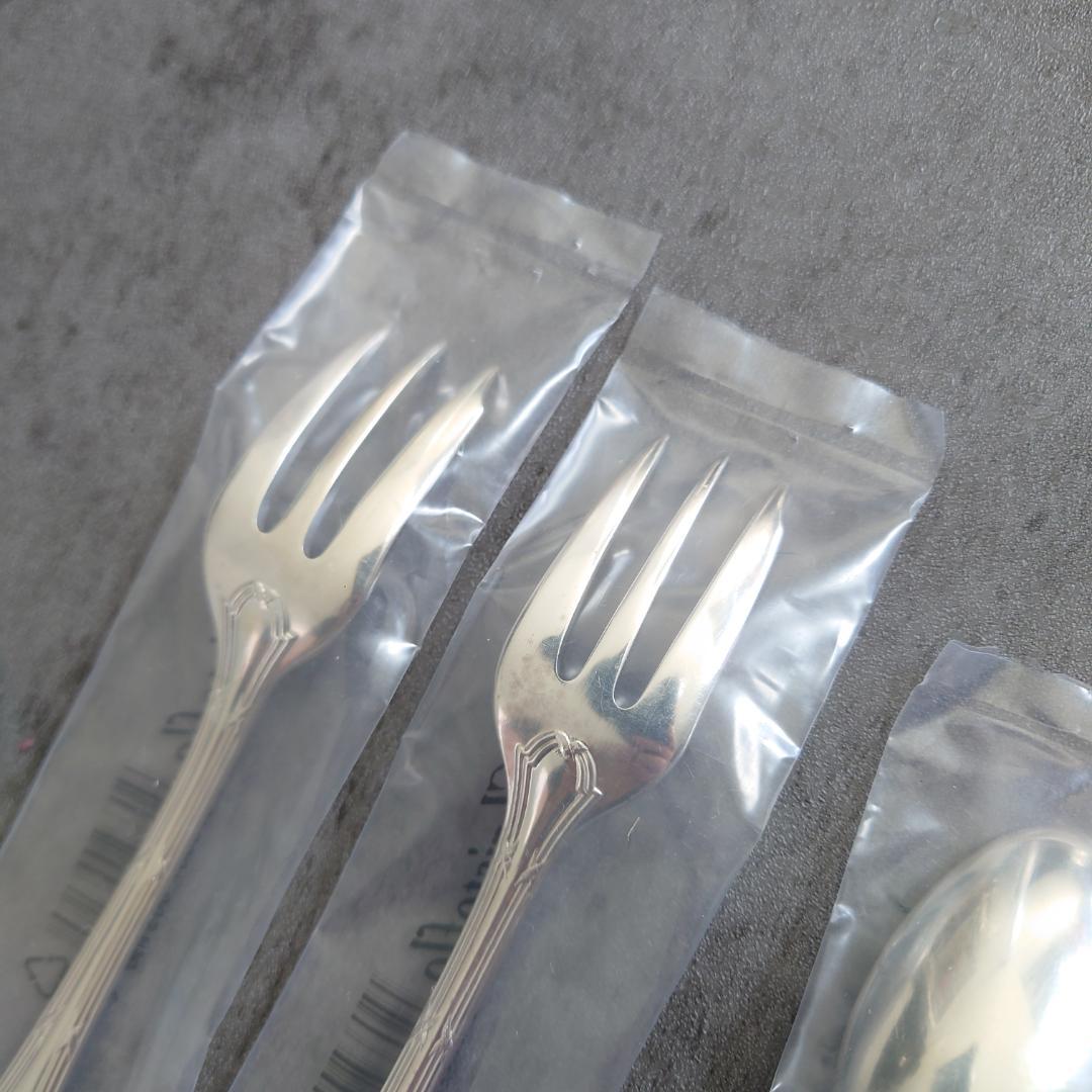 クリストフル リュバン ケーキフォーク コーヒースプーン 未開封 4点 紙箱入り