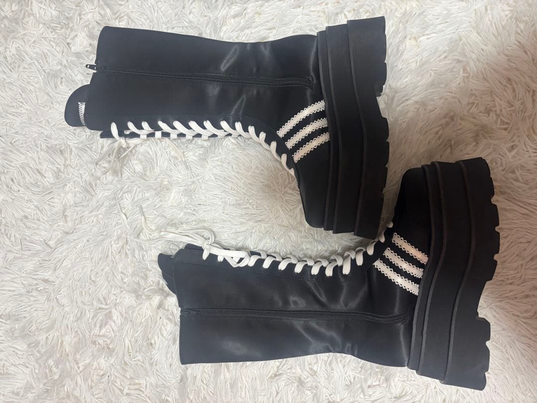 Darich レースアップスニーカーロングブーツ ブラック　Mサイズ