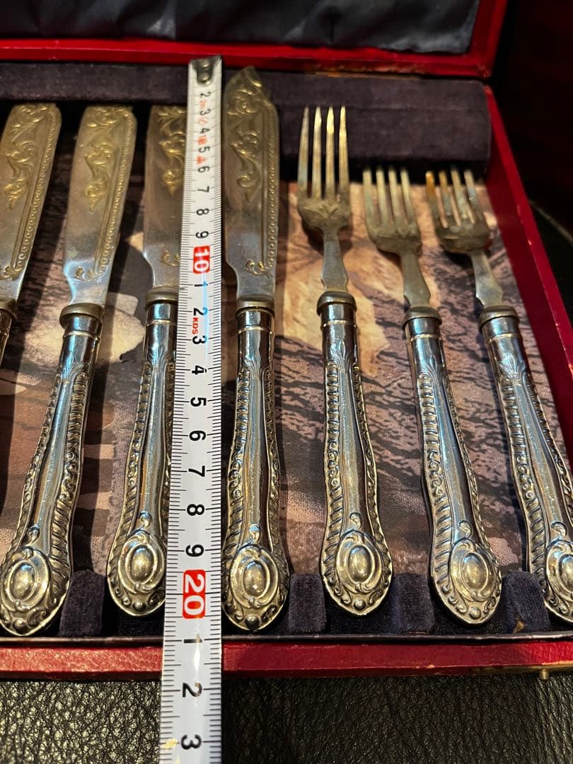 英国製　イギリス銀器　シルバープレート　フィッシュ　ナイフ　フォーク　カトラリー