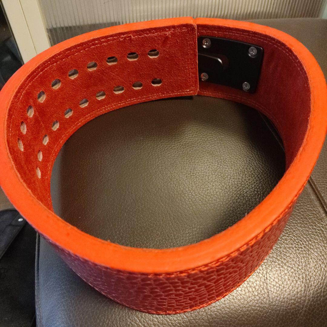 新品！本革レッドトレーニングパワーベルト