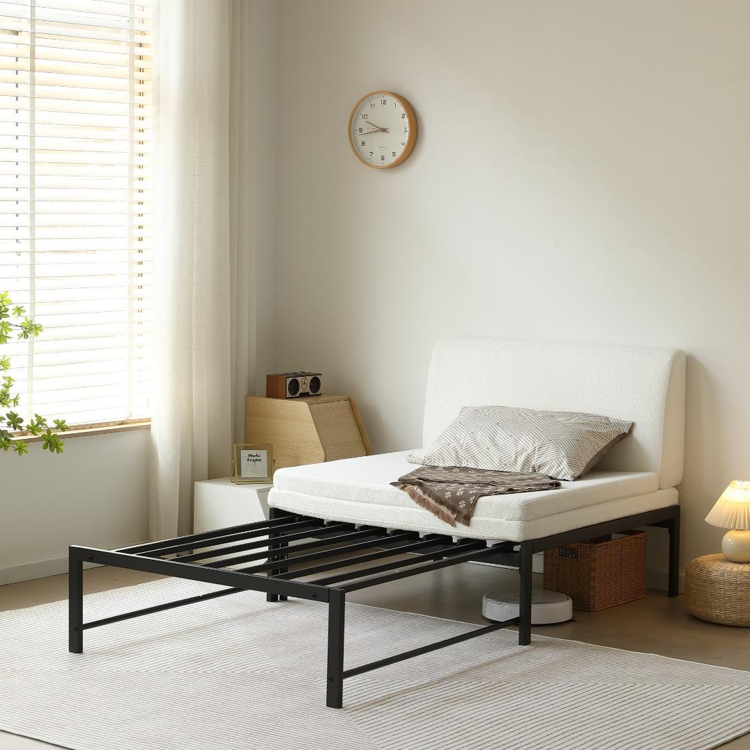 ディベッドソファベッド シングル パイプベッド伸長式ベッド ベッドフレーム 伸縮