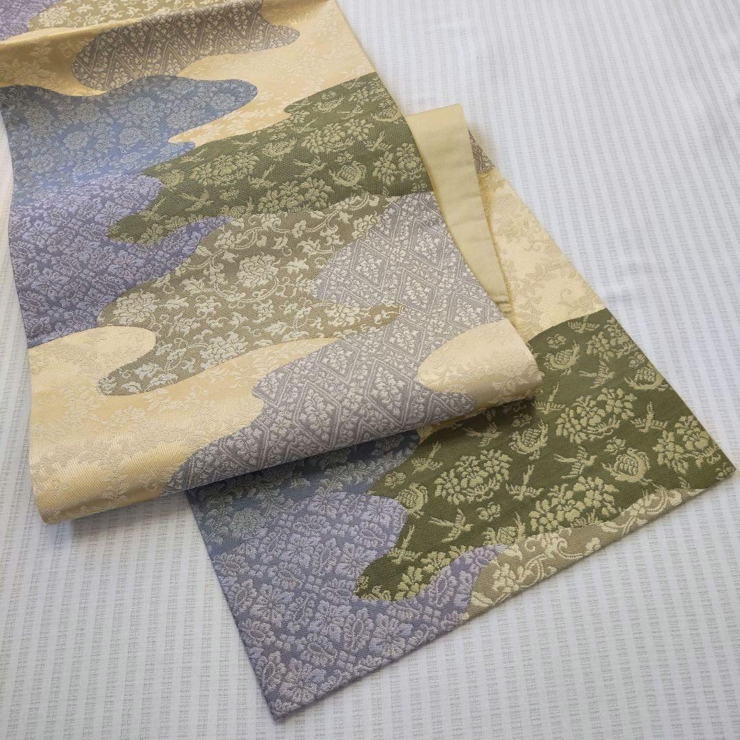 【袋帯】上品ゴールドベージュ＊道長取り/パステル/お茶席/Obi/Vintage