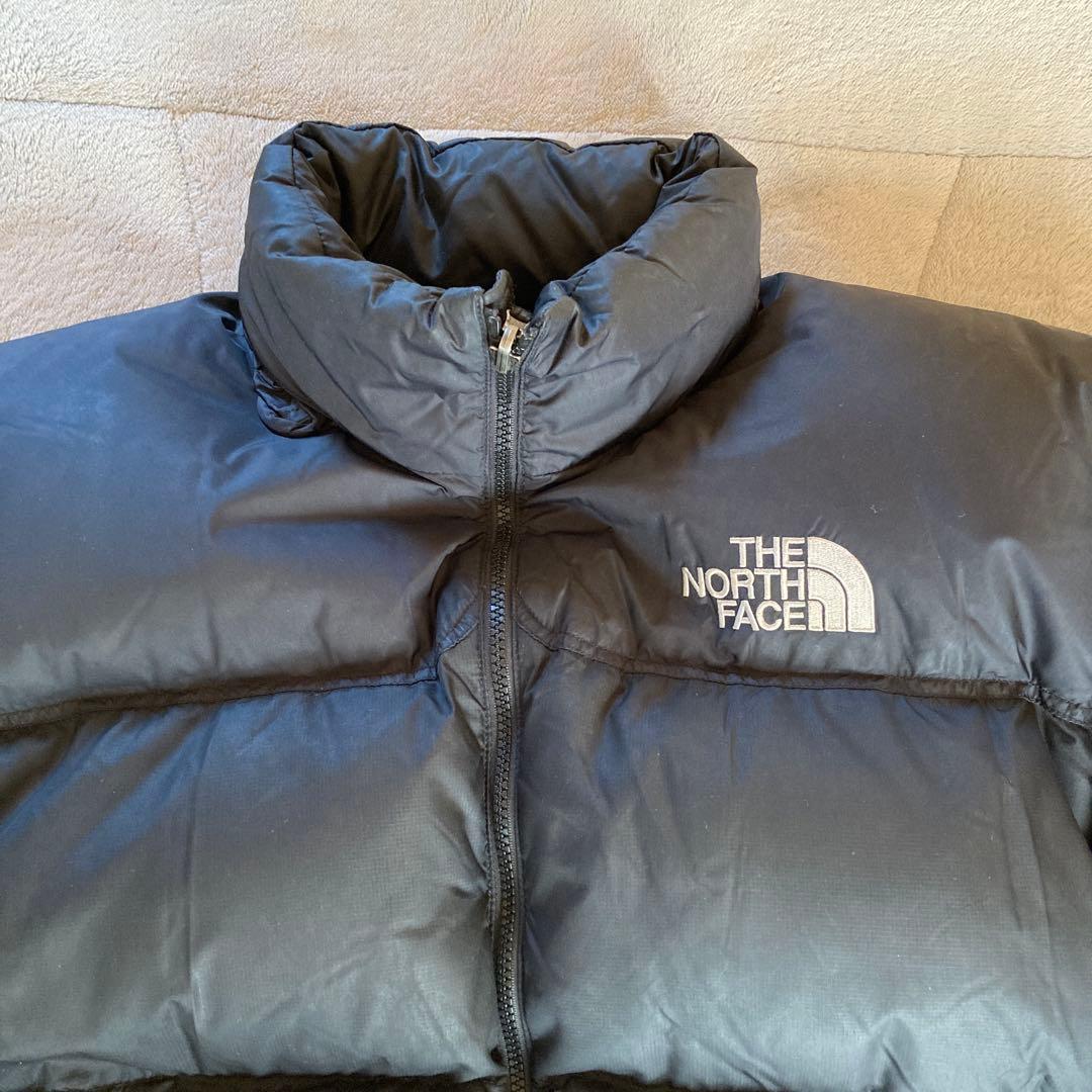 超希少　90s ノースフェイス センターロゴ　ヌプシ Lサイズ　ブラック