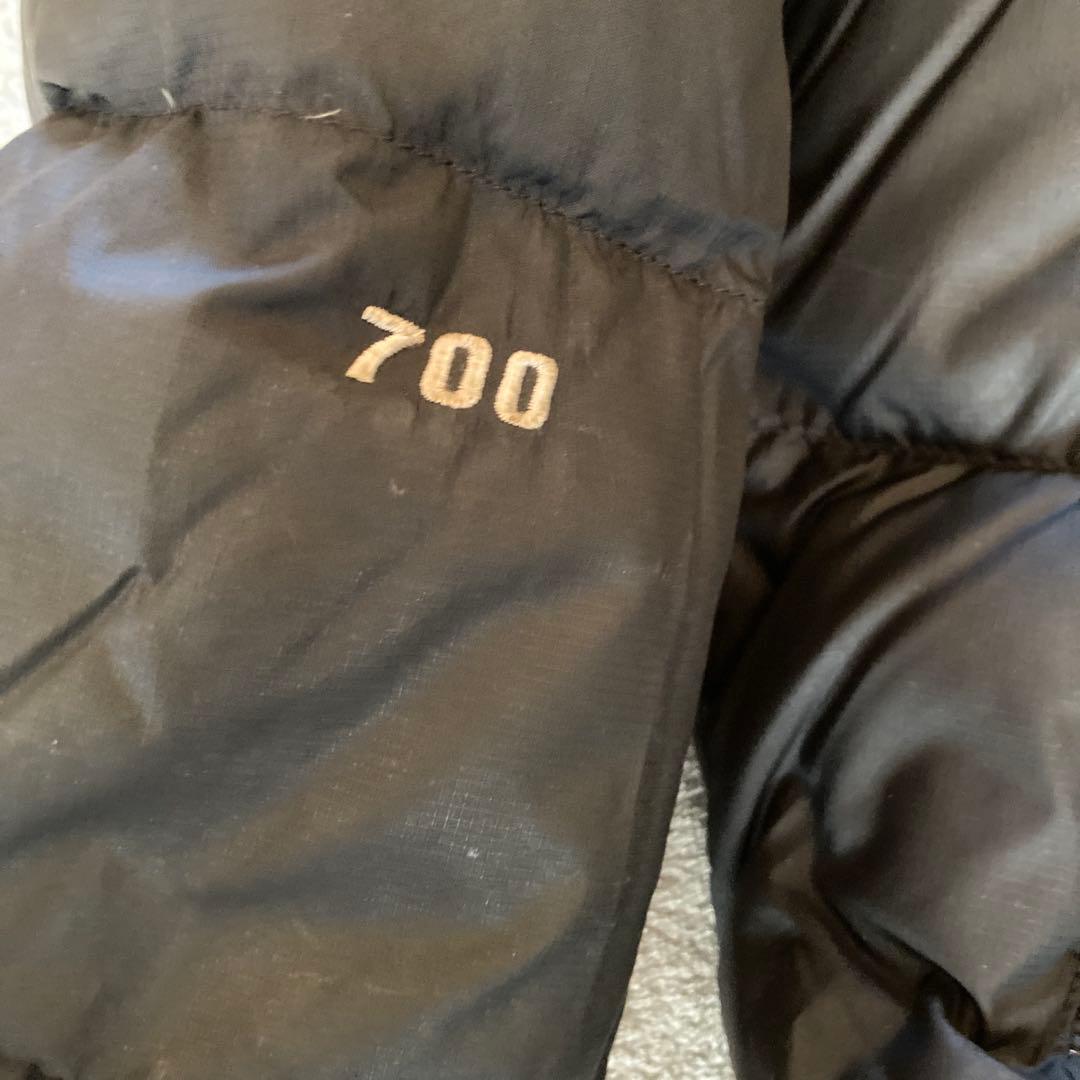 超希少　90s ノースフェイス センターロゴ　ヌプシ Lサイズ　ブラック