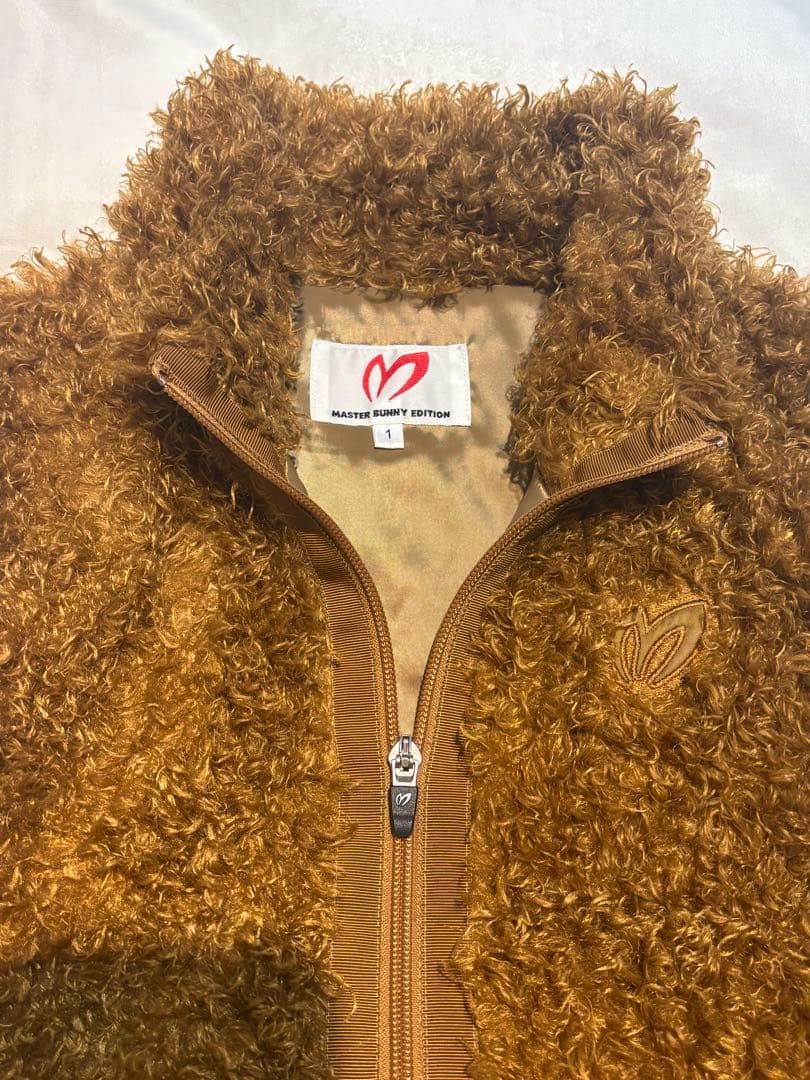 マスターバニーエディション　ふわもこボア　ベスト　テディベアブラウン　サイズ1