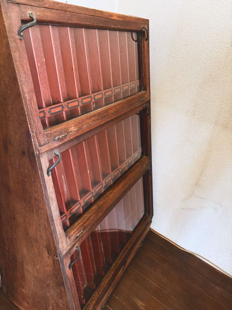 アンティーク ガラス ショーケース キャビネット 什器 ディスプレイ