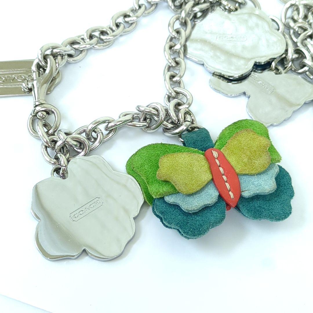 COACH　コーチ　チェーン　ベルト　フラワー　バタフライモチーフ